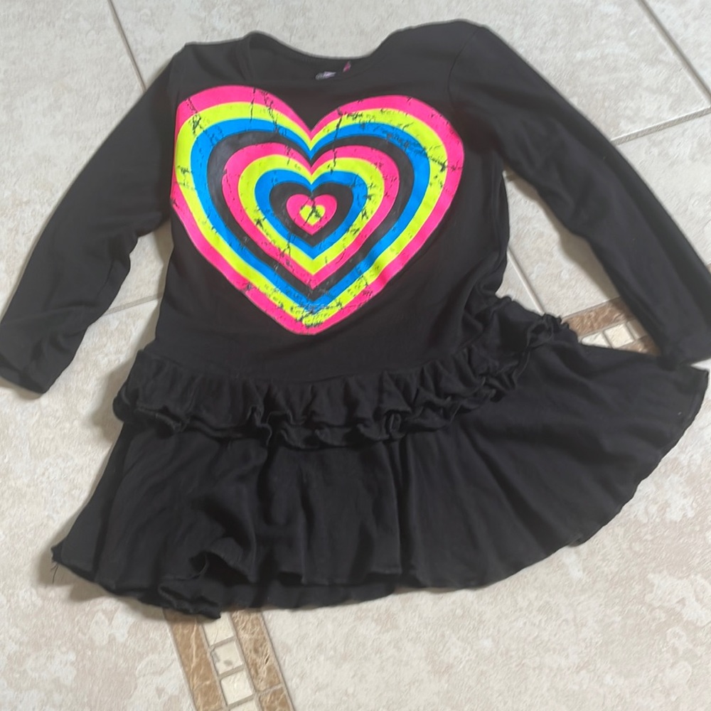 Neon ruffle dress